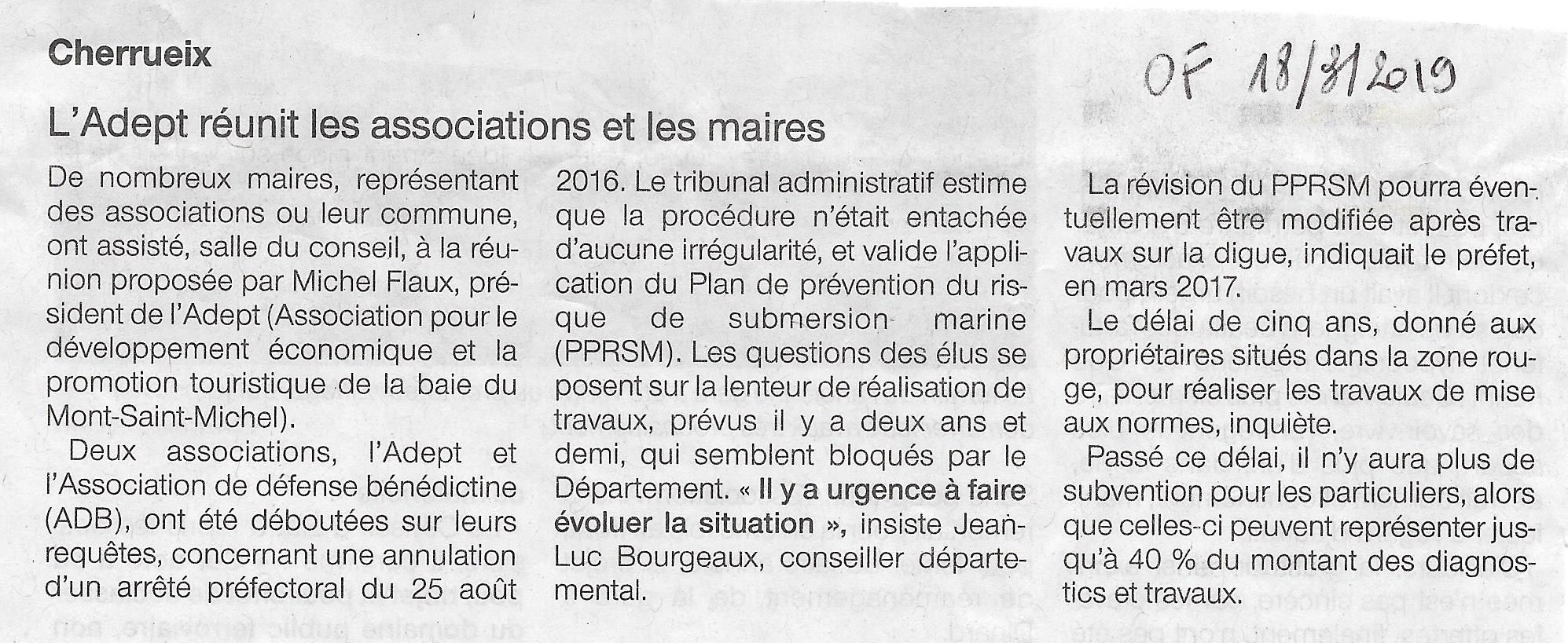 Ouest-France du 18 mars 2019