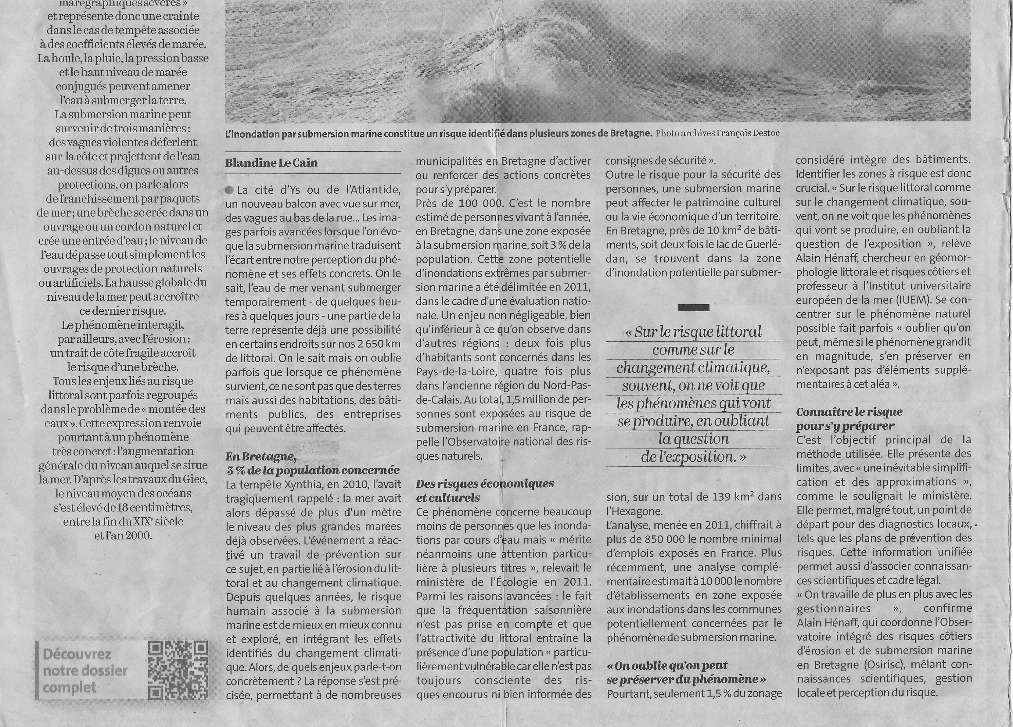 100 000 Bretons menacés par la submersion marine 2