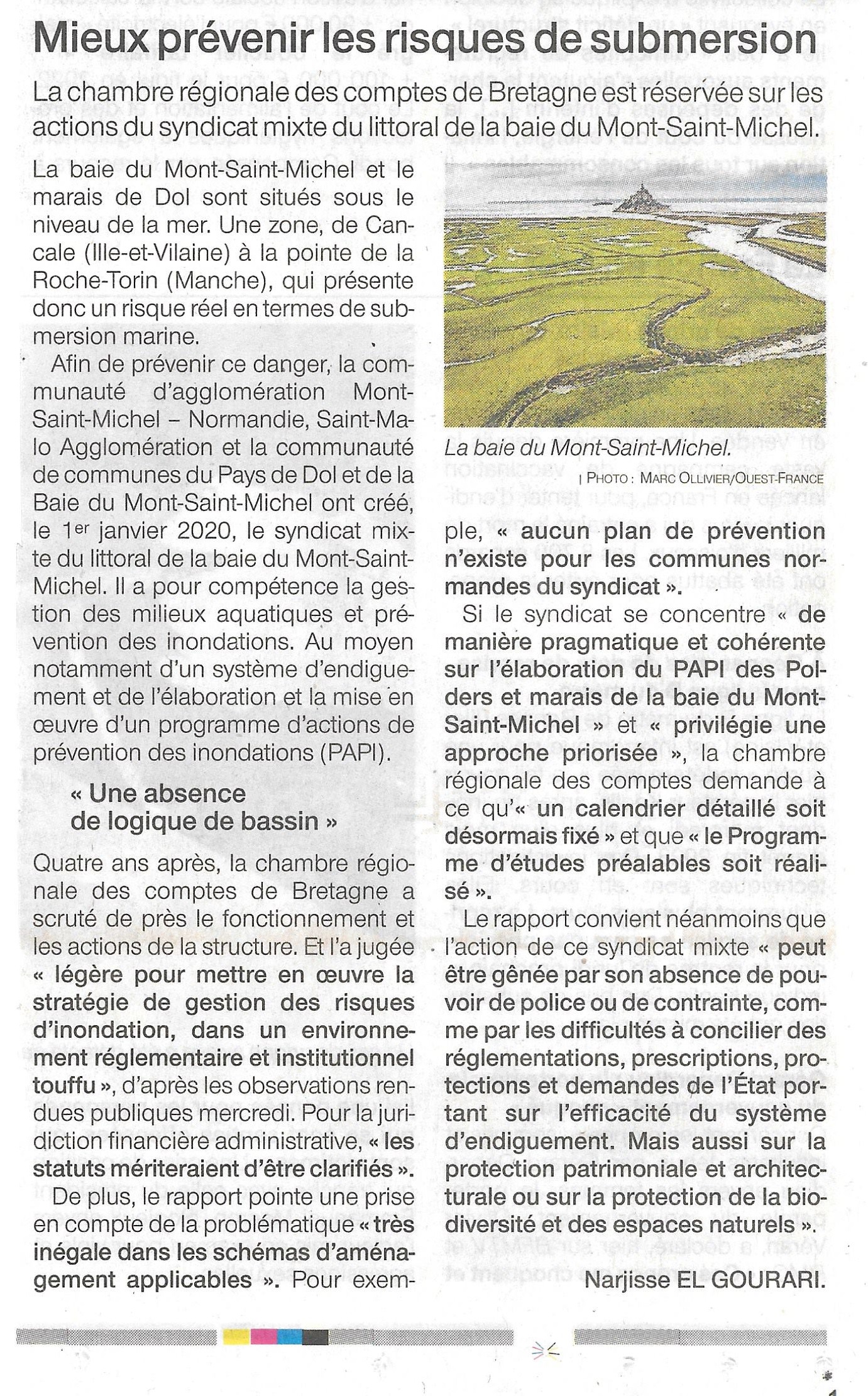 Ouest-France Mieux prévenir les risques de submersion